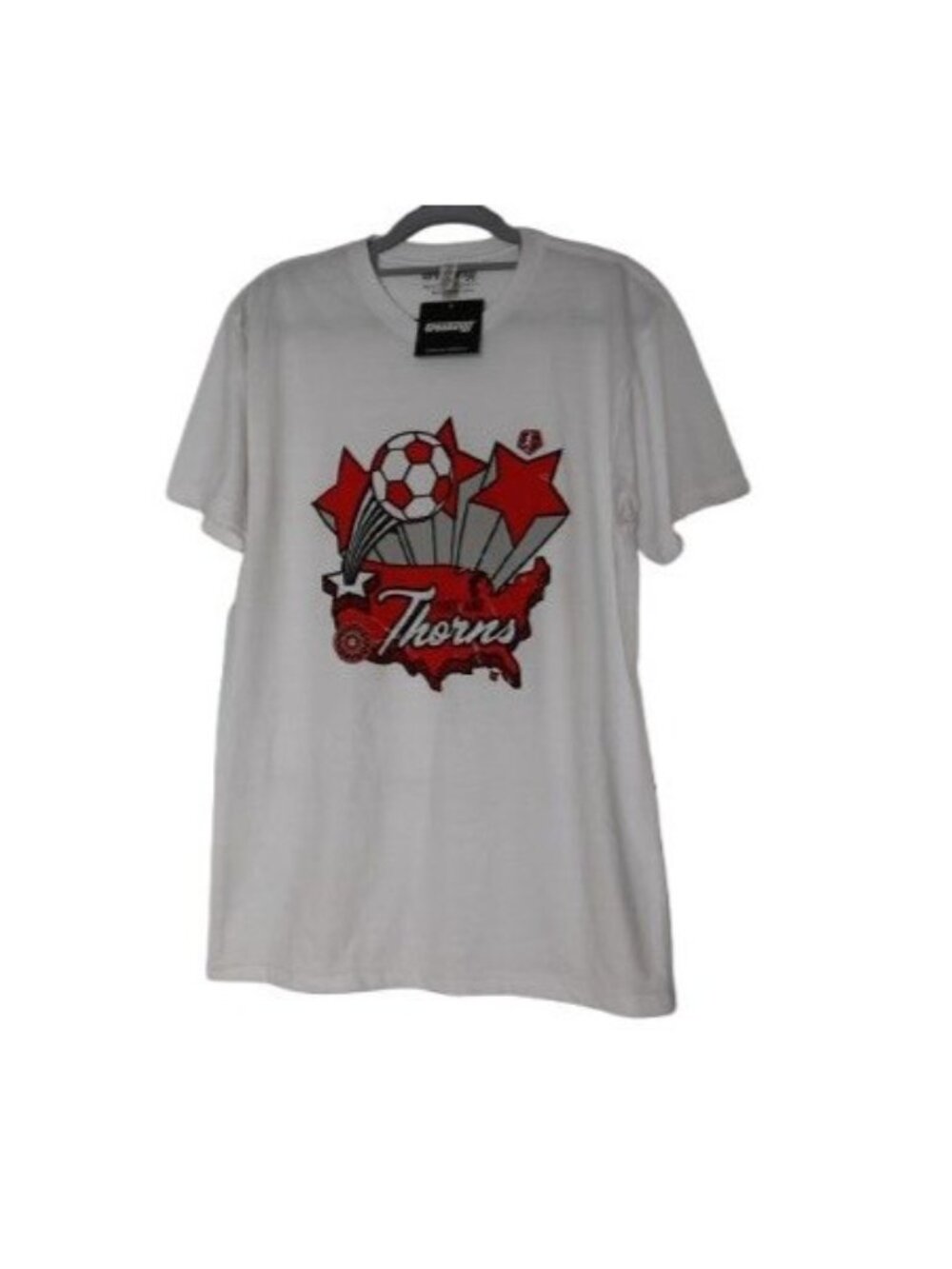 NEW Breaking T Men's Short Sleeve Tee Portland Soccer Graphic Print White Size M